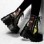 Phong Cách Mỹ 43 Kích Thước Phong Cách Gothic Dày Giày Bốt Xe Máy Rider Boots Nhưng Chiều Dài Đầu Gối Ôm Hơn Nhìn Cao Giày Bốt Nam Nữ Cùng Phong Cách