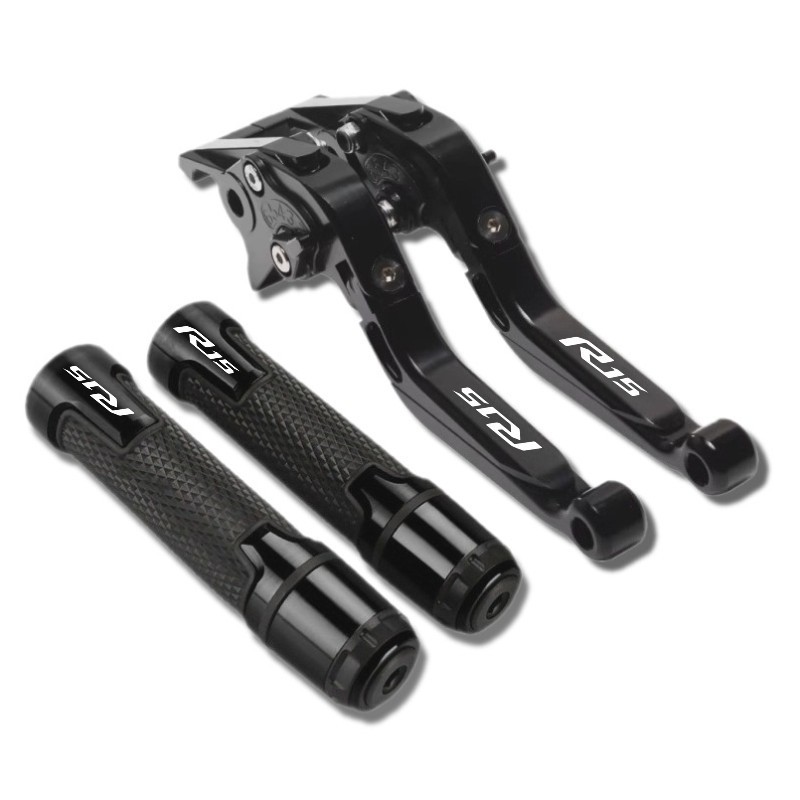 Dành cho YAMAHA R15 V3 Cần phanh có thể gập lại có thể điều chỉnh Tay cầm phanh nhôm CNC