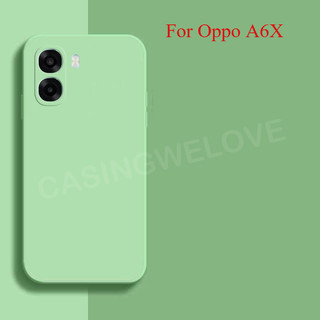 Ốp Điện Thoại Cho Oppo A6X A6 Pro A6t A6T Pro 5G 4G 2025 Thời Trang Vuông Silicon Lỏng TPU Chống Sốc Mềm Vỏ Điện Thoại Cặp Đôi
