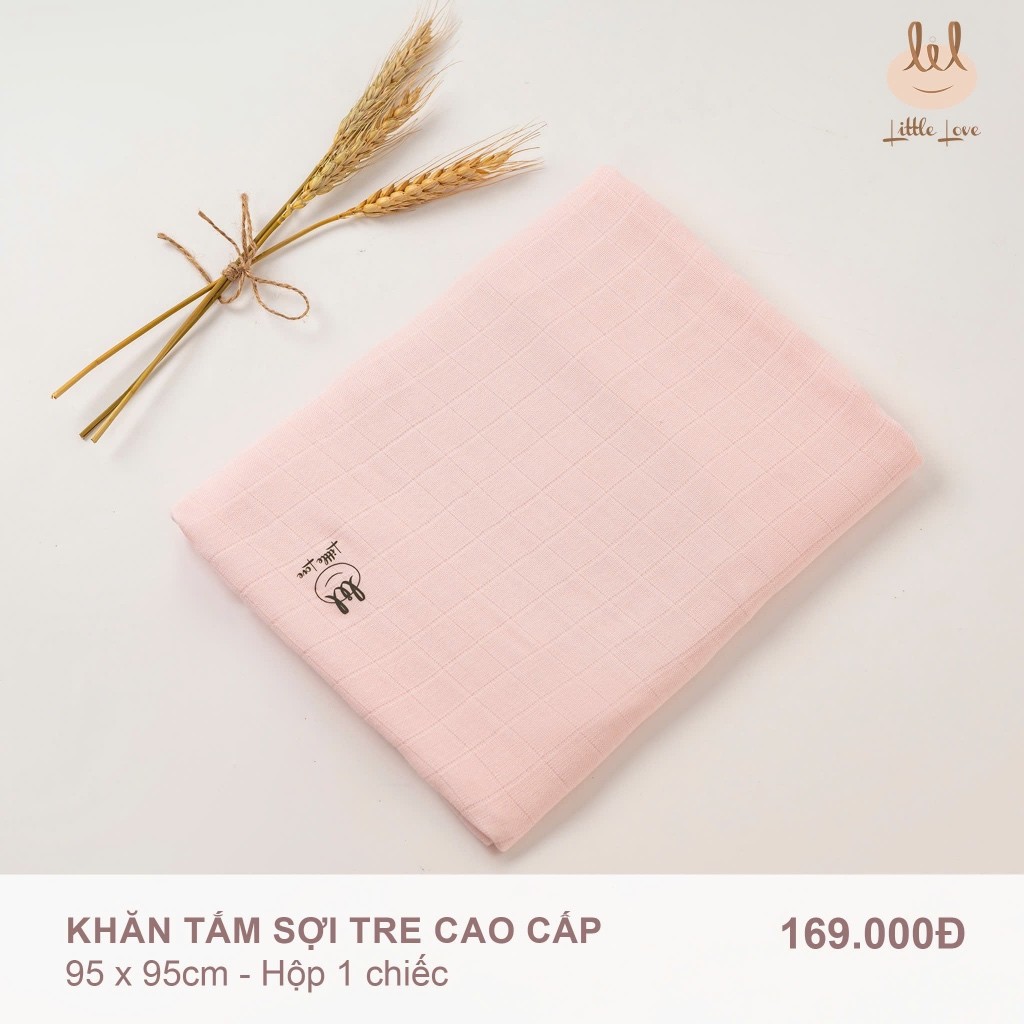 Sét Khăn xô tắm [ Bamboo - sợi tre cao cấp] dành cho bé LiL Little Love (BBKT02) kích thước 95cmx95cm