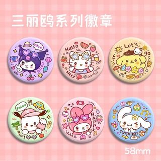 Hoạt Hình Sanrio Huy Hiệu Kuromi Giai Điệu Tự Chế Thiếc Thanh Sáng Tạo Mặt Dây Chuyền Thổ Cẩm Túi Trang Trí Quà Tặng Sinh Nhật