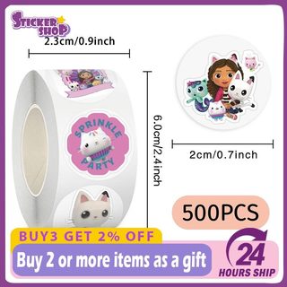 500 Chiếc Phim Hoạt Hình Gabby Nhà Búp Bê Cuộn Miếng Dán DIY Laptop Điện Thoại Trẻ Em Đồ Chơi Quà Tặng Niêm Phong Miếng Dán