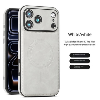 Ốp điện thoại iPhone 17 Promax da thật sang trọng sạc từ tính Apple 16 cao cấp cảm giác phù hợp với 15 vỏ bảo vệ chống rơi thời trang và đơn giản 14 bao gồm tất cả