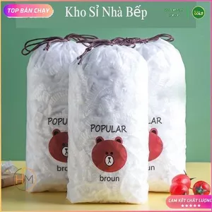 Màng Bọc Thực Phẩm PE Túi Gấu Túi Bọc Thức Ăn Có Chun Co Giãn Tái Sử Dụng