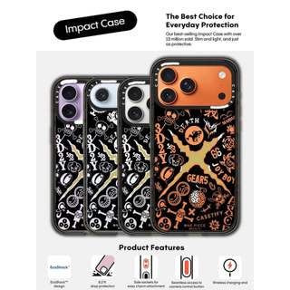 CASECASE X One Piece Biểu Tượng Công Lý Cạnh Đen Trong Suốt Cứng Hút Từ Tính Tác Động Dành Cho Apple IPhone 12 13 14 15 16 17 Pro Max Air Plus Có Hộp