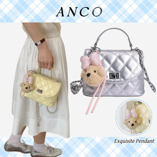 Túi xách ANCO Xuân/Hè mới phù hợp với chuỗi nhỏ hình vuông đơn vai túi xách nữ
