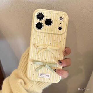 Ốp Điện Thoại Thích Hợp Cho iPhone Phong Cách Hàn Quốc ins Bow Thích Hợp Cho iPhone17Promax Ốp Điện Thoại 16 / 15 / 14 Love Edge 13 Chống Sốc 12 / 11 Vỏ Bảo Vệ DTUP