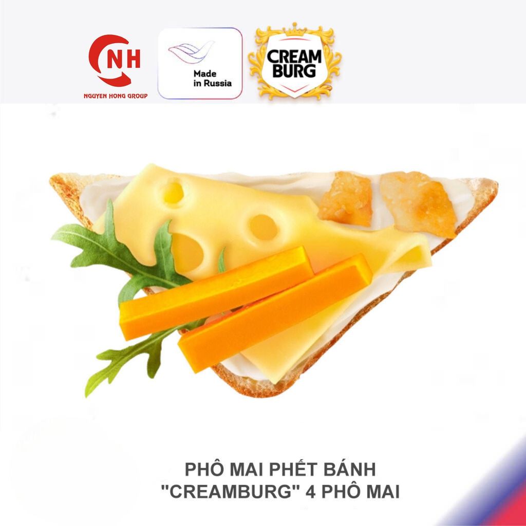 Phô mai miếng phết bánh Creamburg Viola 130g nhập khẩu Nga
