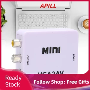 apill RiToEasysports Compact MINI VGA A AV 1080P HD Bộ chuyển đổi video Máy tính ổn định để giải trí trong phòng ngủ