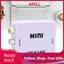 apill RiToEasysports Compact MINI VGA A AV 1080P HD Bộ chuyển đổi video Máy tính ổn định để giải trí trong phòng ngủ