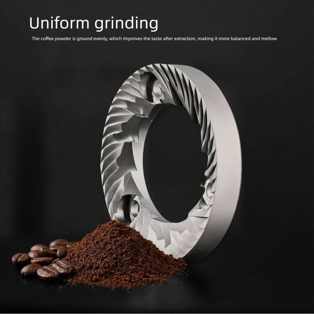 halluya.vn-sip-my 2 Mũi Mài Thay Thế Cho Máy Xay Cà Phê Rancilio Đường Kính 50MM Bộ Lưỡi Dao 3 Lỗ Bằng Thép Không Gỉ