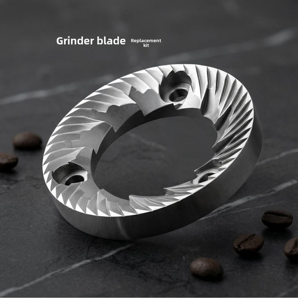 halluya.vn-sip-my 2 Mũi Mài Thay Thế Cho Máy Xay Cà Phê Rancilio Đường Kính 50MM Bộ Lưỡi Dao 3 Lỗ Bằng Thép Không Gỉ
