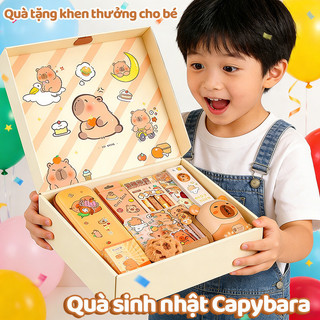 Bộ Dụng Cụ Học Tập Sáng Tạo, Quốc Tế Thiếu Nhi 1/6, Văn Phòng Phẩm, Túi Đựng Bút Capybara Bộ Quà Tặng