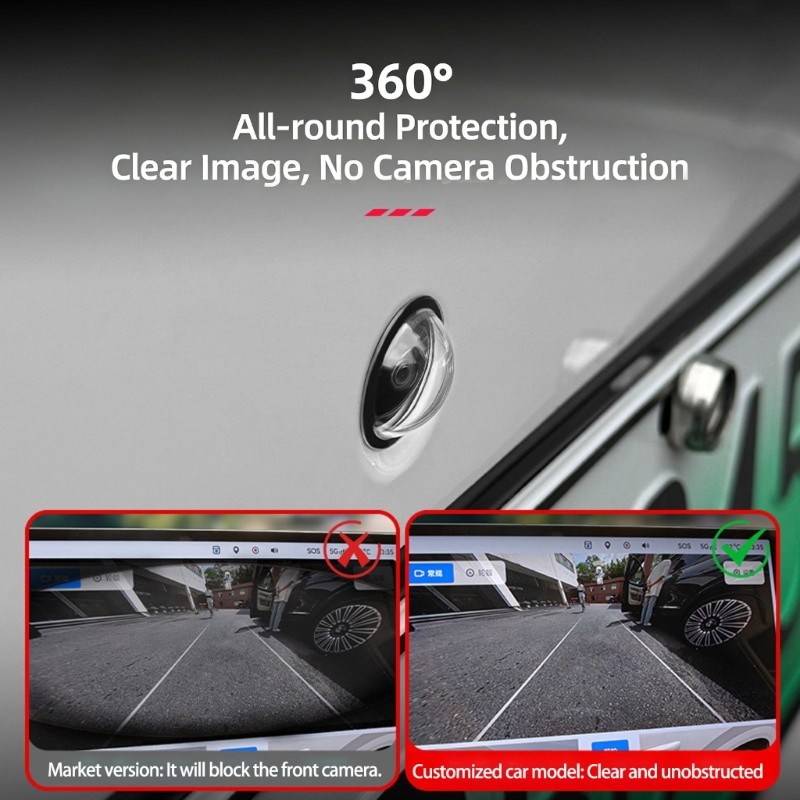 YOI Mỏng Vô Hình Xe Dự Phòng Camera Chống Thấm Nước Chống Bụi Chống Trầy Xước ABS Bảo Vệ Ống Kính Máy Ảnh Ô Tô