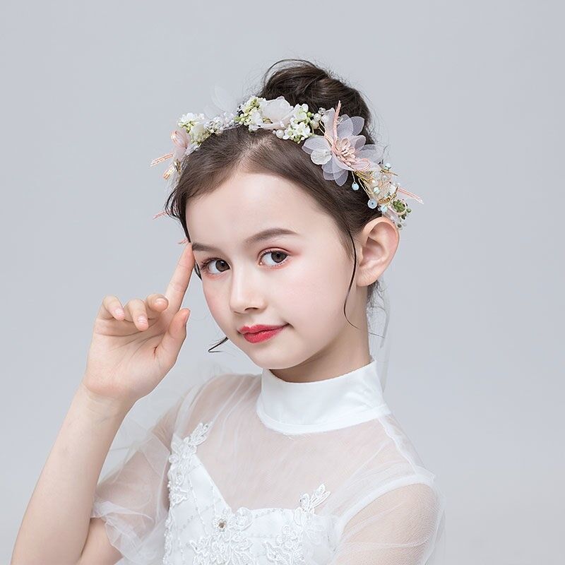 Mũ Cô Dâu Phong Cách Cổ Tích Công Chúavới Vòng Hoa, Thích Hợp cho Sân Khấu và Diễn Xuất