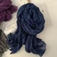 Khăn quàng cổ IFASIN vải lanh cotton, thiết kế xếp ly cổ điển, sang trọng - Phù hợp dùng trong các mùa xuân, thu và đông
