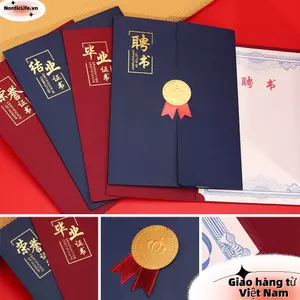 Người giữ chứng chỉ giải thưởng NORDICLLIFE, Vỏ văn bằng A4 quá trình mạ vàng, Phong bì giấy tinh tế Vỏ Honor ba lần trang