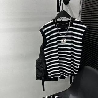 Rời Sọc Thời Trang Trẻ Em Top Mùa Hè Bé Trai Cotton Không Tay Áo Vest Eo Tay