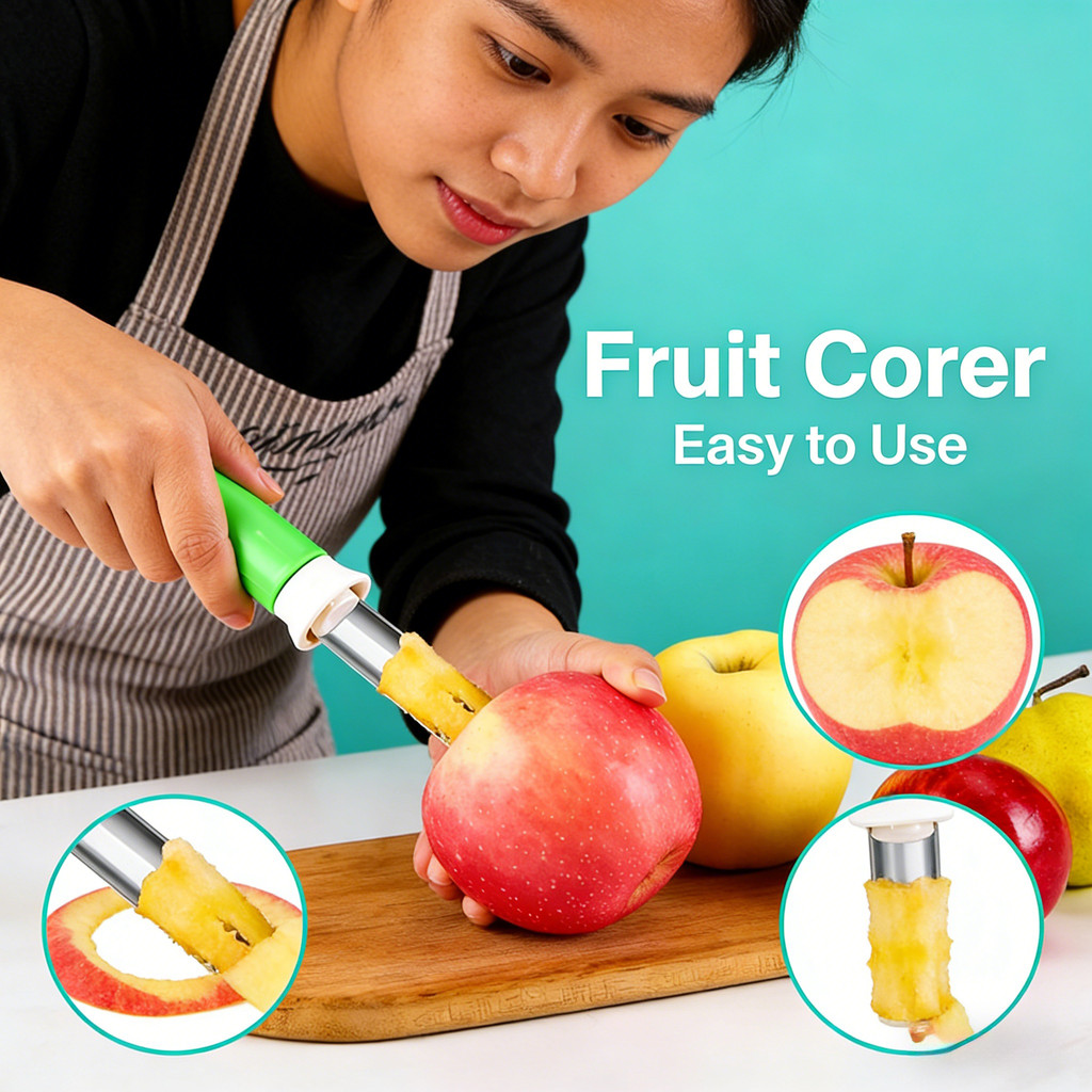 Dụng cụ gọt vỏ trái cây đa chức năng bằng thép không gỉ Corer Máy tẩy lõi Apple
