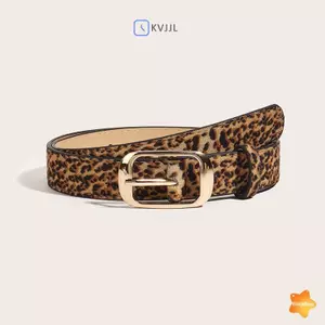 Thắt lưng nữ retro da báo mỏng - Phong cách đa năng cho quần jean