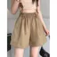 Quần kaki nữ plus size eo cao dáng rộng, thoáng mát cho mùa hè, thời thượng