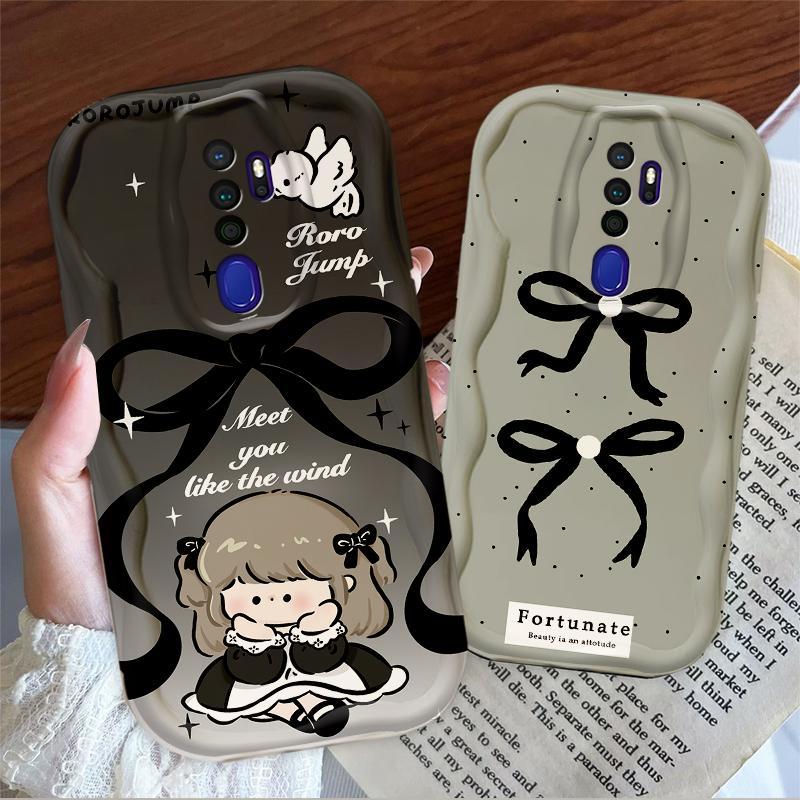 Thích Hợp Cho OPPO A9 2020 A5 2020 3D Cầm Tay Mềm TPU Hoạt Hình Dễ Thương Nơ Công Chúa Ốp Điện Thoại Chống Sốc