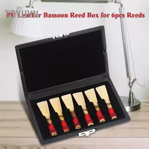 Toyuvn Hộp đựng Bassoon Hộp đen bằng da PU nhẹ chắc chắn dành cho những người yêu thích 6 khe cắm