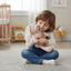Búp bê thỏ dệt kim QEARY, Đồ chơi nhồi bông mềm mại phong cách Kawaii, Sinh nhật dài chân thủ công cỡ nhỏ Đồ chơi thỏ nhồi bông cho bé gái