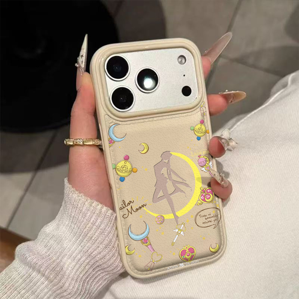 Ốp lưng Sailor Moon Họa Tiếng Cưng Đẹp Chống Sốc Da Gai Bảo Vệ Camera Cấp iPhone 17/16/15/14/13/12/11/X/XS Max Pro M