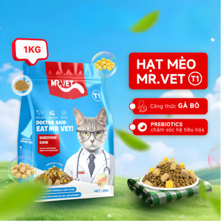 Hạt cho mèo MRVET T/G/E - Hỗ trợ tiết niệu, Bổ sung Omega-3, Mượt lông, Dễ tiêu hoá