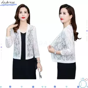 Áo len Cardigan nữ mùa hè DAYBREAK, Áo sơ mi điều hòa không khí thoáng khí, Quần áo chống nắng ren hoa bãi biển cực lớn dành cho nữ