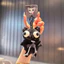 BH2 Ugly-Cute Chihuahua Cowboy Phong Cách Sang Trọng Móc Khóa Sang Trọng Túi Charm HB2