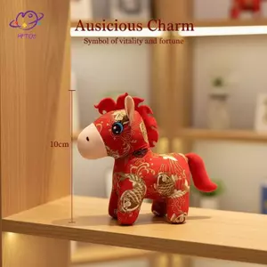 HFTOY Ngựa Sang Trọng Móc Khóa Vải Hoa Búp Bê Ngựa 1 Cái Phong Cách Quốc Gia Linh Vật Dễ Thương Quà Tặng Năm Mới Cho Trẻ Em Túi Phụ Kiện ~