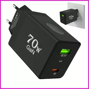 Bộ sạc điện thoại 70W Bộ sạc di động Khối sạc tường cho máy tính xách tay Máy tính bảng Điện thoại thông minh Tai nghe Nam nữ lyuvn