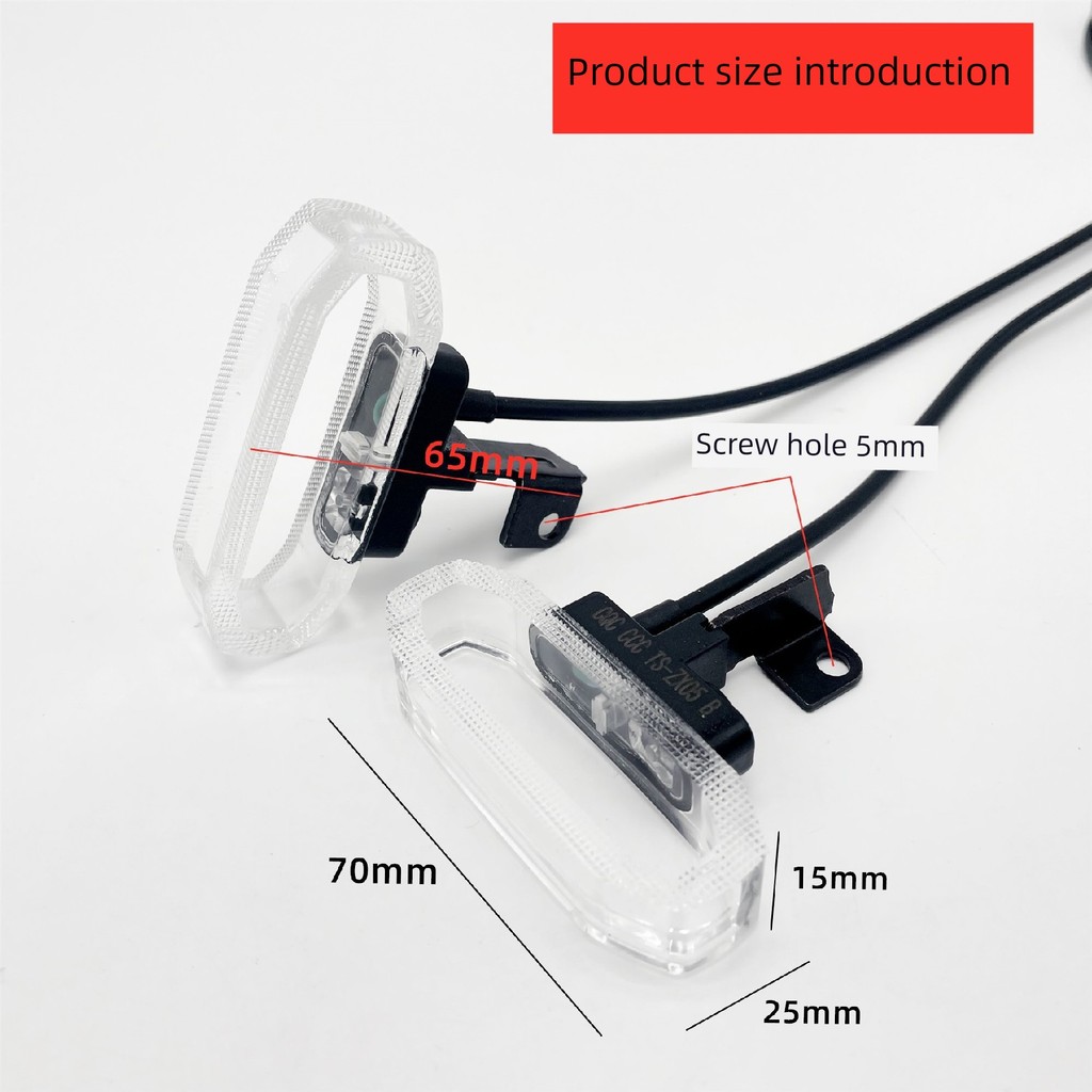 Xe Điện 12v Trong Suốt Acrylic Siêu Sáng Chống Thấm Nước Hai Dây Tín Hiệu Thích Hợp Cho Mũi Tên Vàng Emma Sửa Đổi Các Bộ Phận