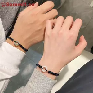 Vòng tay dệt tay vintage khóa hòa bình - Quà tặng sinh nhật độc đáo cho bạn gái