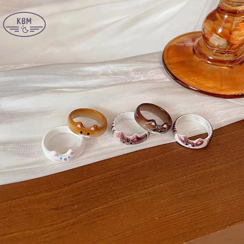KBM Thời Trang Sáng Tạo Dễ Thương Thả Men Nhẫn Nữ Ngày Lễ Tình Nhân Quà Tặng Năm Mới FSSG