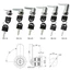 Khóa Cam NOTE1, Khóa Tủ Kim Loại Bạc, Thiết Thực 16 / 20 / 25 / 30 Mm Dễ Dàng Thay Thế Với 2 Phím Khóa Tủ Khóa Ngăn Kéo