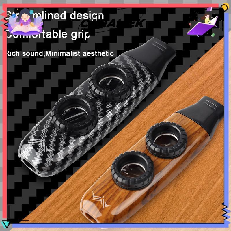 CANAMEK Nhạc cụ Kazoo hai lỗ, Thực hành thiết kế hạt nhẹ Kazoo cho đàn Guitar Ukulele Apaniment CSF