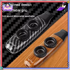 CANAMEK Nhạc cụ Kazoo hai lỗ, Thực hành thiết kế hạt nhẹ Kazoo cho đàn Guitar Ukulele Apaniment CSF