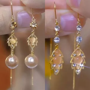 Bông tai sáng bóng thiết kế cao cấp, phù hợp cho các bữa tiệc sang trọng