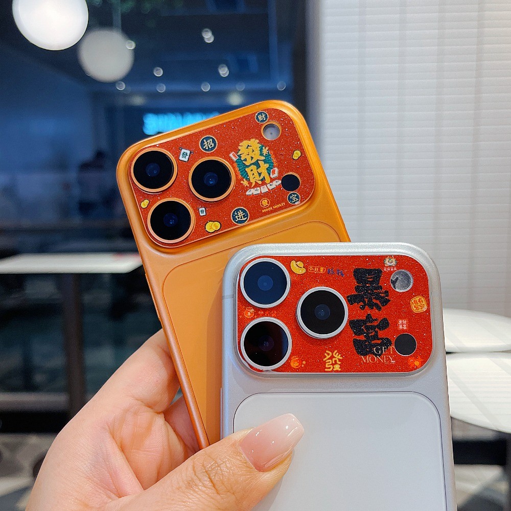 Nhận Rich Stitch Cat Cat Hollow Out Long Lanh Miếng Dán Cho iPhone 17 Pro Max 17 Pro Phim Mềm Ống Kính Đế Miếng