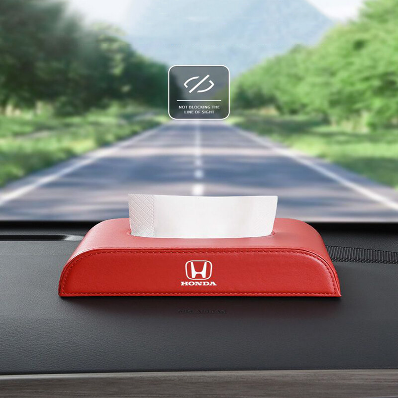 Hộp đựng khăn giấy ô tô bằng da phù hợp cho phụ kiện trang trí nội thất Honda Accord City Civic HRV CRV Jazz CRZ CRIDER