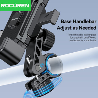 Rocoren Motocycle Giá đỡ điện thoại Gương chiếu hậu Giá đỡ điện thoại đa năng 4,5-7,2 inch Giá đỡ điện thoại di động Chống sốc