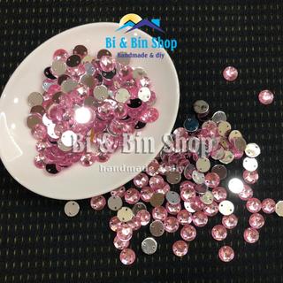 144 Viên Đá Kết Nhựa Tròn 10mm Đính Kết Trang Phục, Làm Phụ Kiện Thời Trang