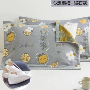 Gối Gối Khăn Cotton Nguyên Chất Cotton Đôi Hộ Gia Đình Cặp Đôi Gạc Gối Khăn Cotton Đơn Không Rơi Dây Dày 12.22