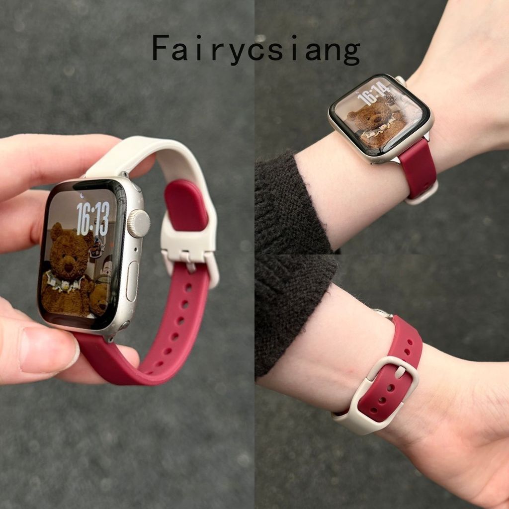 Dây đeo silicon mỏng mềm cho Apple Watch Series 11 10 9 8 7 6 SE 5 4 Ultra3 2 cho 46mm 42mm 49mm 45mm 44mm 38 40mm 41mm