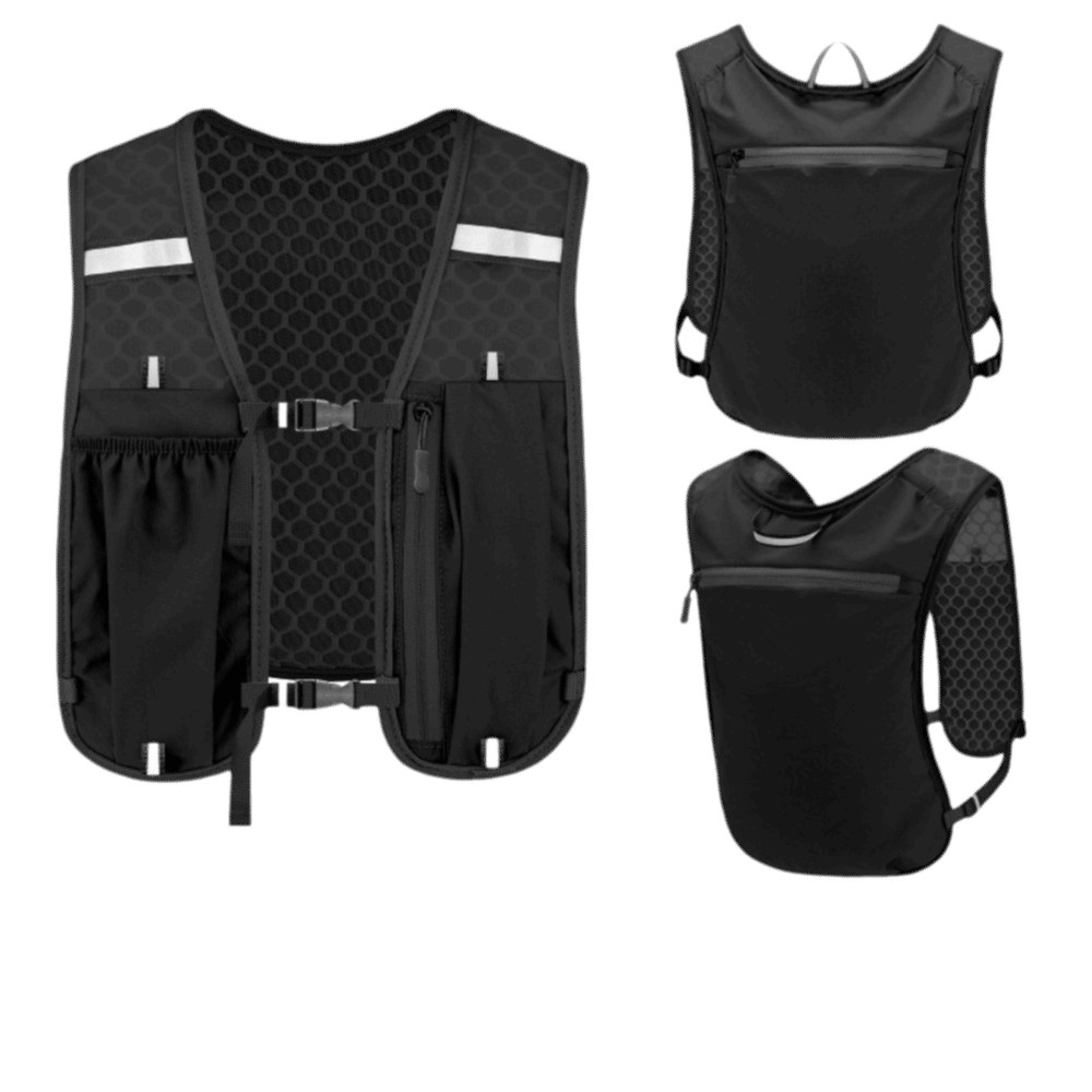 Áo Vest Chạy Bộ ESSENCEH - Nylon Chống Nước, Phản Quang, Có Hộp Để Điện Thoại và Bình Nước