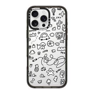 CASECASE X matsui Dog World Case Black Edge Clear Hard Từ Hút Tác Động Dành Cho Apple IPhone 12 13 14 15 16 17 Pro Max Air Plus Có Hộp