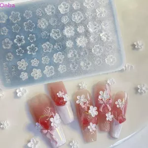 Onba 1 Khuôn Silicon Họa Tiết Hoa 3D Phong Cách Pháp, Dụng Cụ Trang Trí Móng Tay Nghệ Thuật